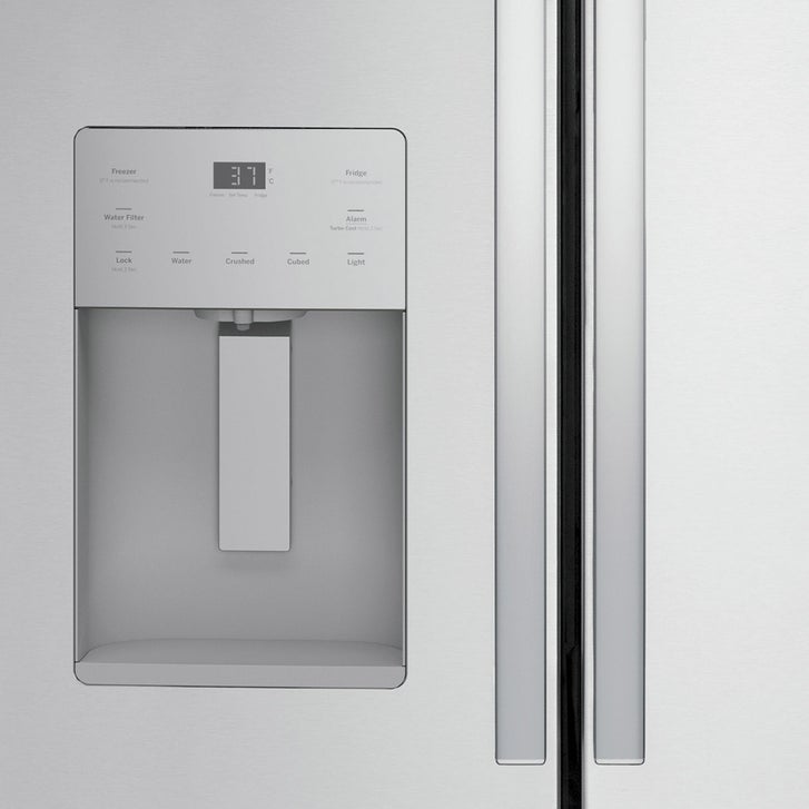 GE 36 in. 21.9 cu. ft. Stainless Steel Counter-Depth French Door Refrigerator with External Ice and Water Dispenser