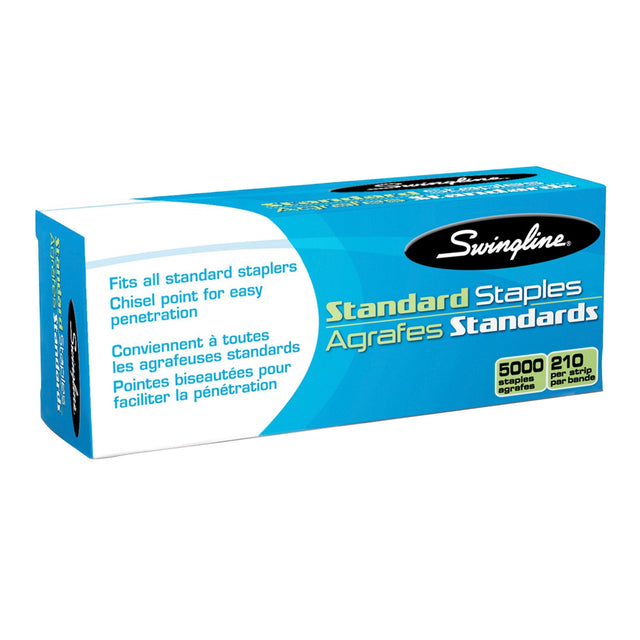 Swingline, Standard Staples, Pack of 5 Boxes of 5,000 X5