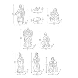 Set of 9 Christmas Nativity Scene Figures