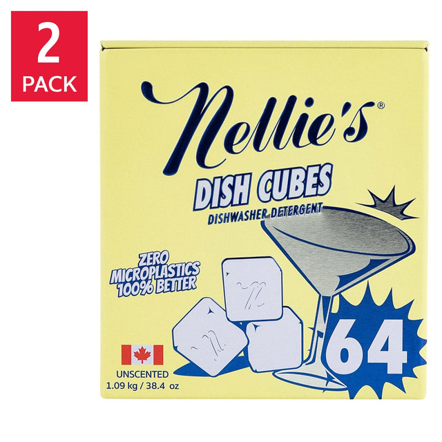 Nellie's Dish Cubed Pre-measured Dishwasher Detergent, 128 count L3
