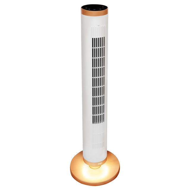 Seville Classics UltraSlimLine 96.01 cm (37.8 in.) Oscillating Tower Fan with Remote and LED Base Light X6