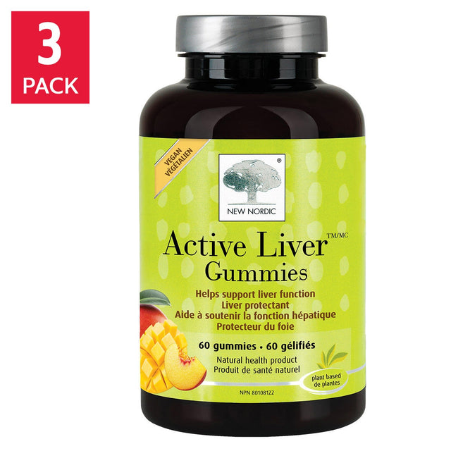 New Nordic Active Liver Gummies 3 x 60 Gummies D5