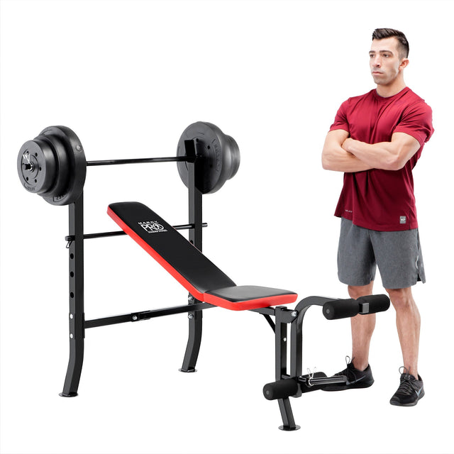 Marcy Pro Standard Bench with 45.4 kg (100 lb.) Weight Set E3