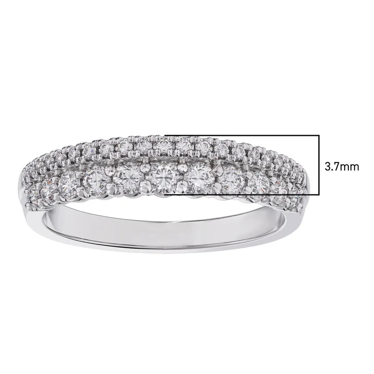 Round Brilliant Diamond Two Row Band (0.50 ctw)
