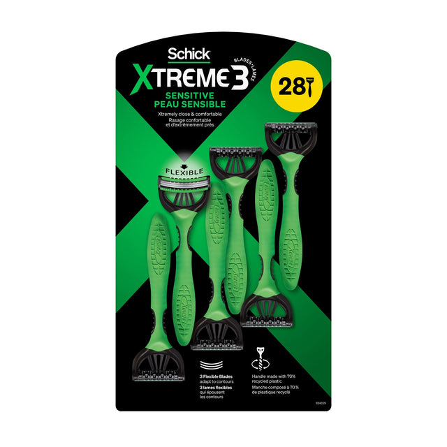 Schick Xtreme3 Sensitive Skin Disposable Razors, 28-count P8