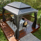 Sojag Alma 10 ft. x 14 ft. Gazebo with Mosquito Netting and Curtains