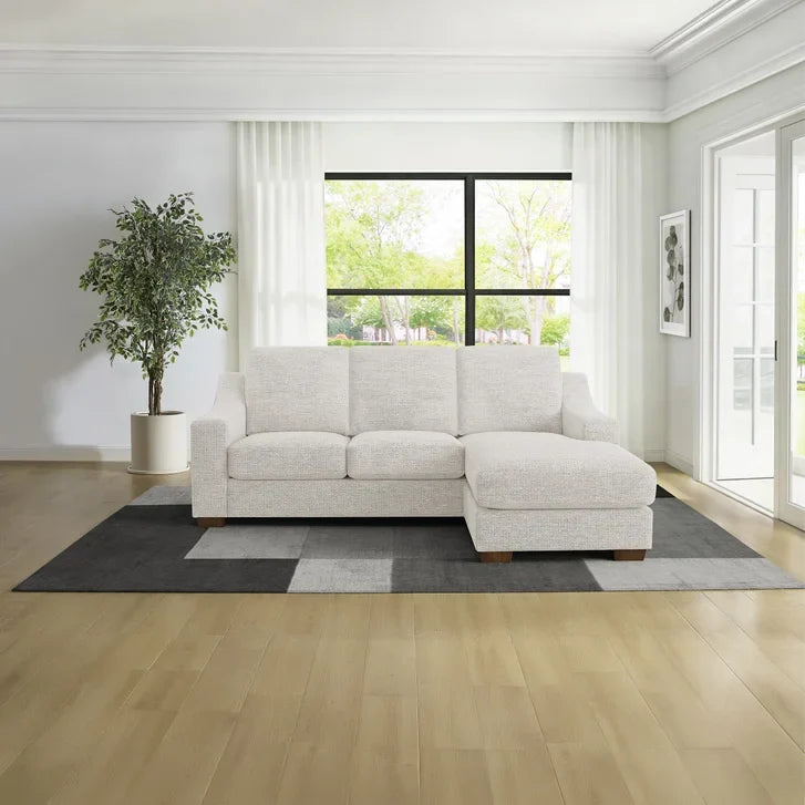 Thomasville Dillard – Woven Fabric 2-piece Sofa with Reversible Chaise