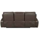 NiceLink Marlowe Top Grain Leather Power Sofa with Lumbar Support