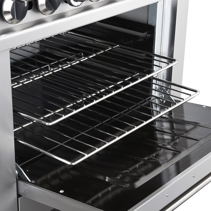Forno 36 in. 4.65 cu ft. Stainless Steel Gas 6 Burners Commercial Range with Built-In Backsplash