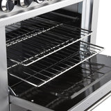 Forno 36 in. 4.65 cu ft. Stainless Steel Gas 6 Burners Commercial Range with Built-In Backsplash