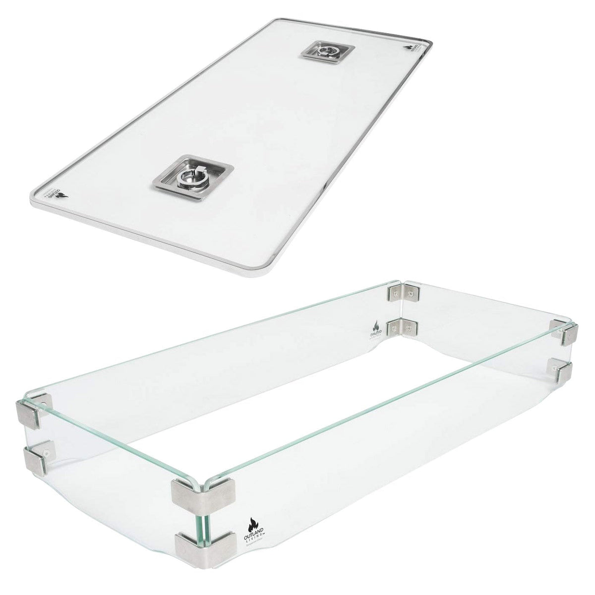 Outland Fire Table Wind Guard 2-pc. Accessory Set