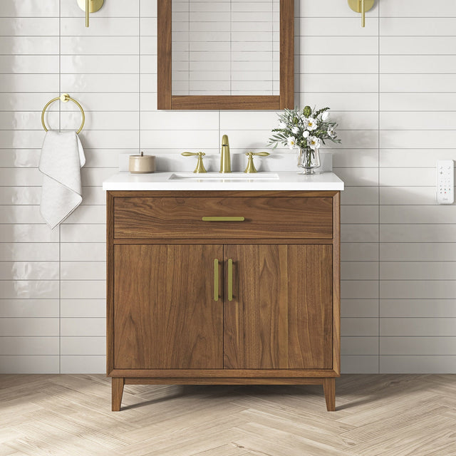 OVE Decors Jonah 36 in. Vanity with White Quartz Top F6