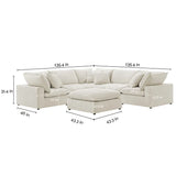 Aiden & Ivy Sereen 6-piece Fabric Sectional