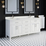 Studio Bathe Thomson II Vanity in White Finish with Engineered Stone Countertop