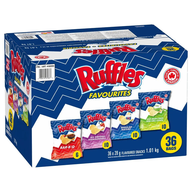 Ruffles Potato Chips Variety Pack, 36 × 28 g S1