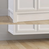 Studio Bathe Calais III Vanity in White Finish with Engineered Stone Countertop
