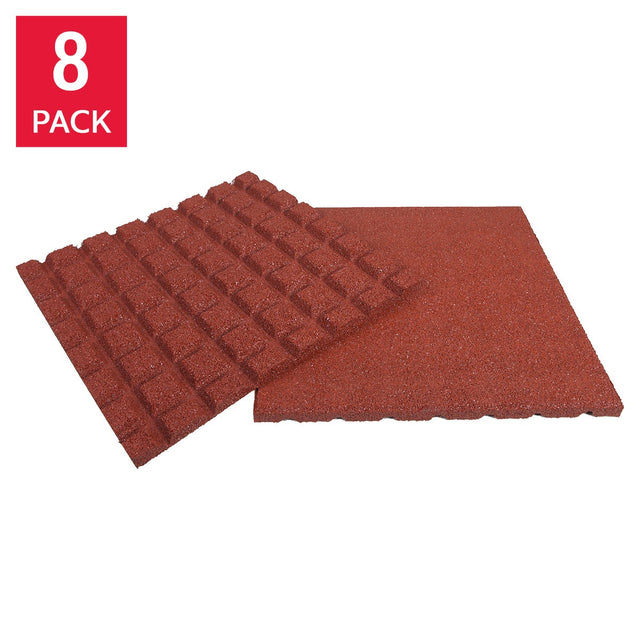 Rubber Outdoor Tiles, 8-pack D1