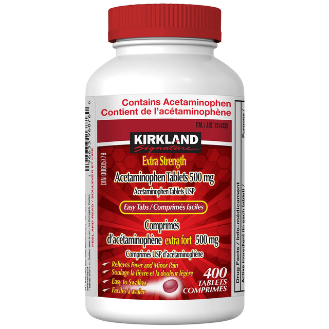 Kirkland Signature Extra Strength Acetaminophen 500 mg, 400 tablets M4