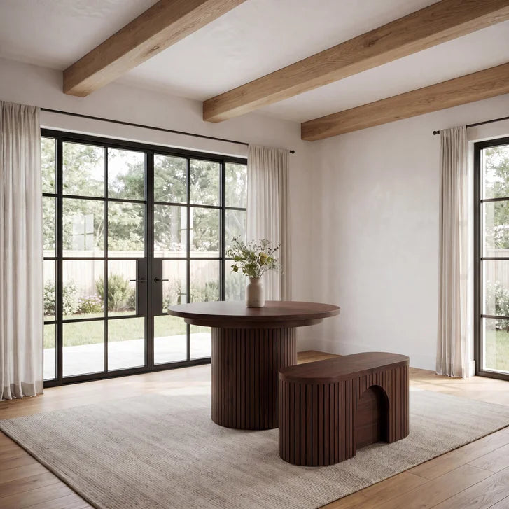 Round Transformer Table with Bench