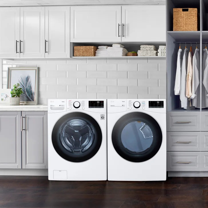LG Laundry Bundle 5.2 cu ft. Front Load Washer and 7.4 cu ft. Electric Dryer
