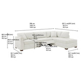 Thomasville Miles 2-piece Fabric Right-hand Facing Sectional with Power Footrests