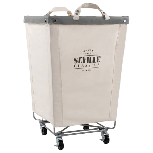 Seville Classics Heavy-Duty Rolling Laundry Hamper C2