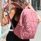 mytagalongs - Lightweight Quilted Puffer Backpack with Trolley Pass