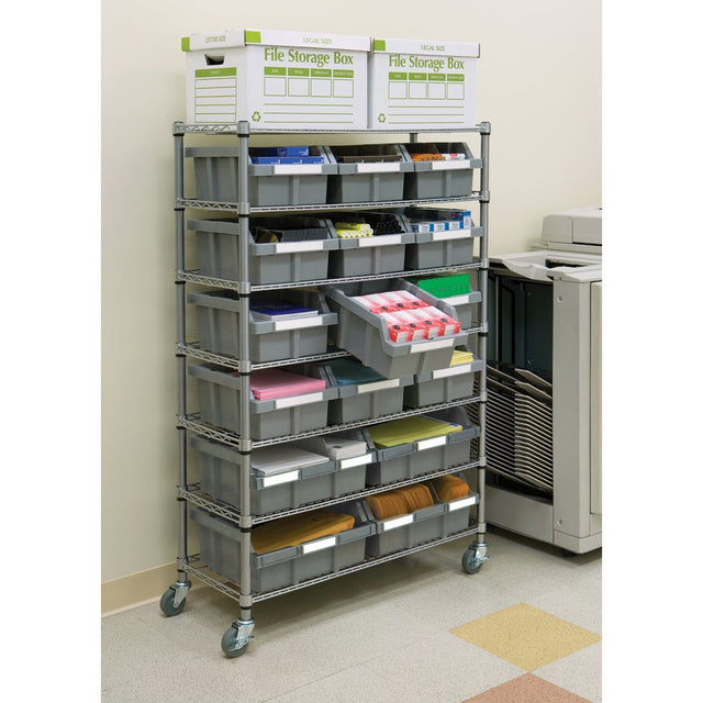Vancouver Classics 7-Tier NSF Steel Wire 16 Bin Rack Storage Shelving N0