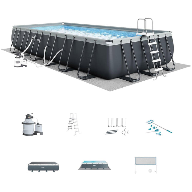 Intex 24 ft. x 12 ft. Ultra XTR Pool Set with Sand Filter & Saltwater System E3