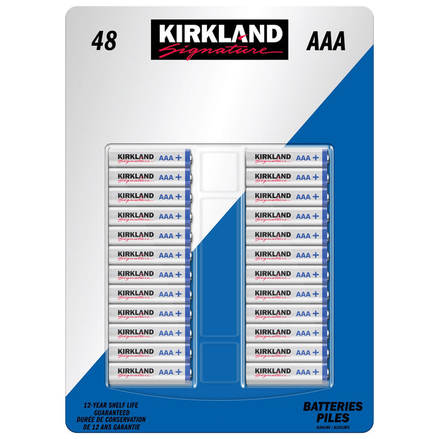 Kirkland Signature Alkaline AAA Batteries, 48-count O6