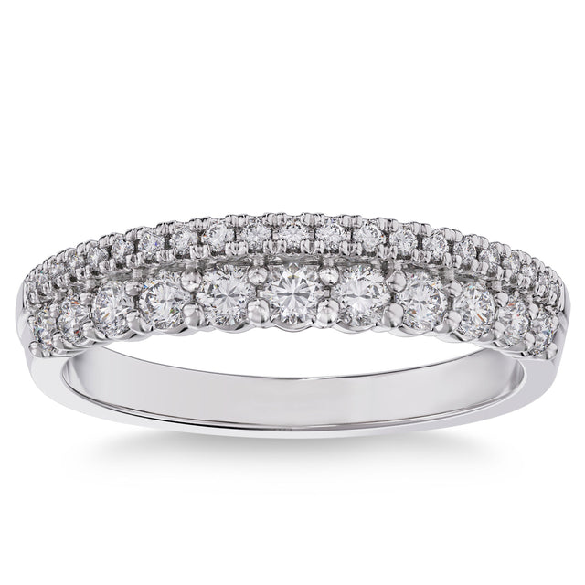 Round Brilliant Diamond Two Row Band (0.50 ctw) M5