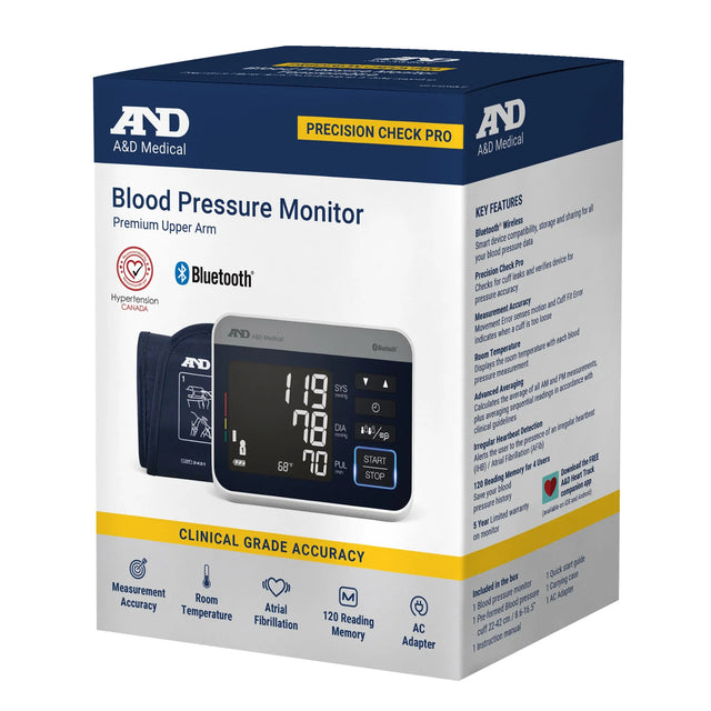 A&D Medical Precision Check Pro Blood Pressure Monitor with Carrying Case Q2