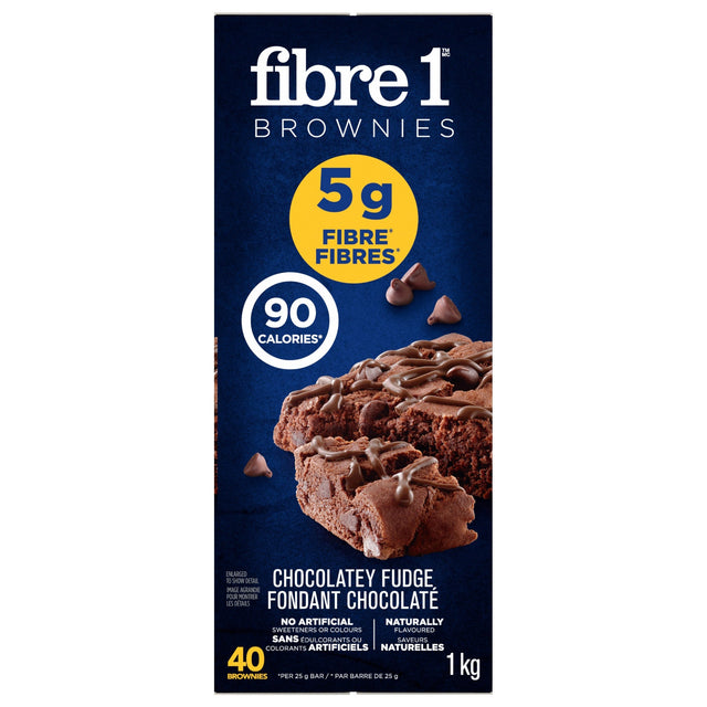 Fibre 1 Chocolatey Fudge Brownies, 40 × 25 g J5