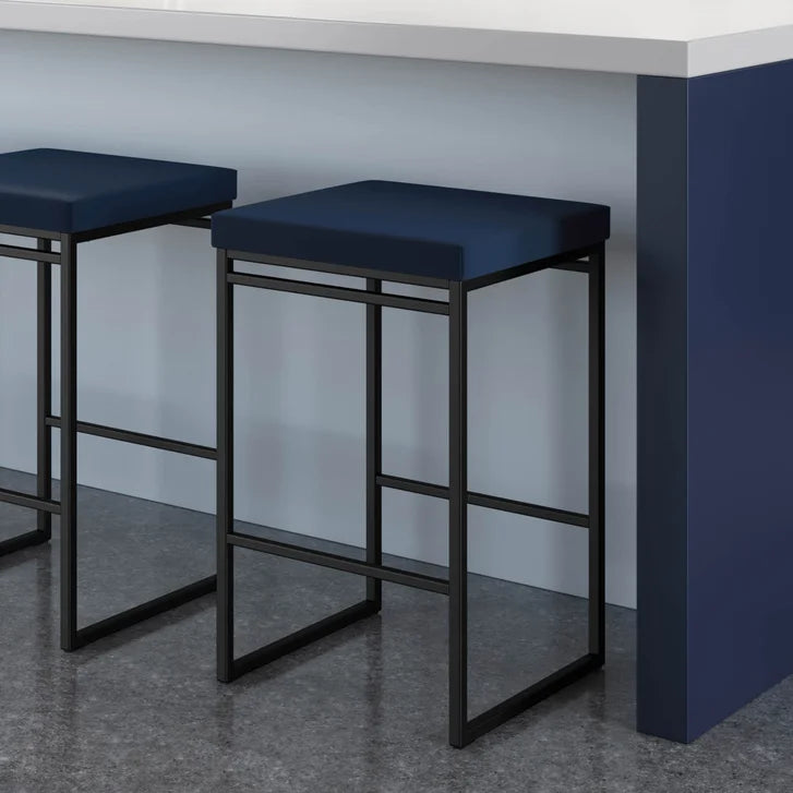 Amisco Easy Modern Counter Stool Blue Seat