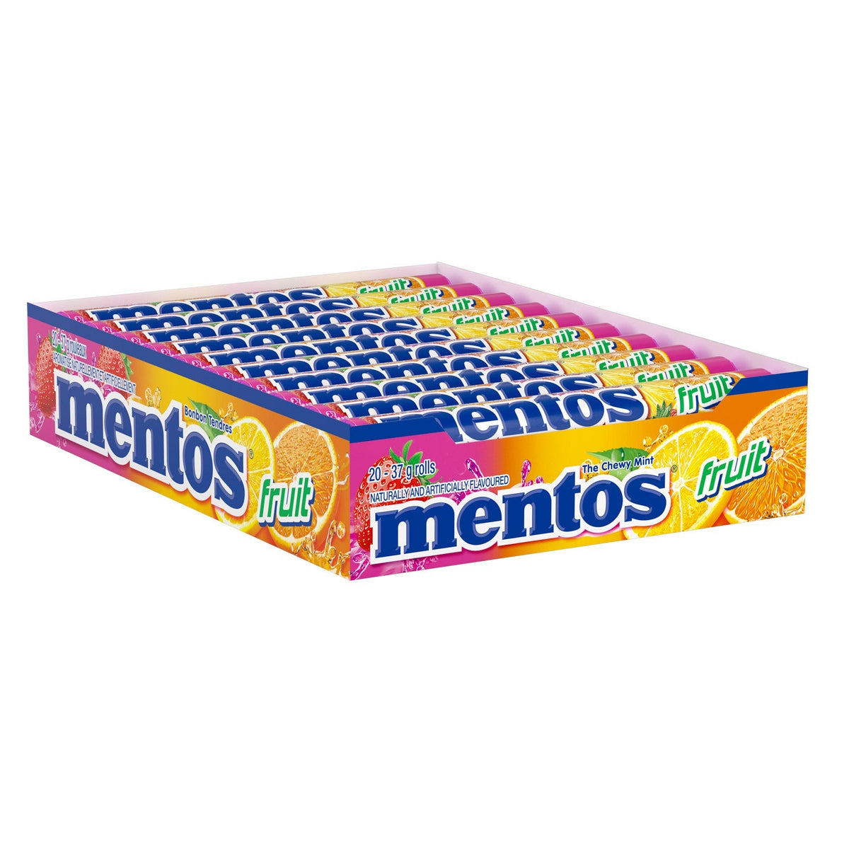 Mentos, Chewy Mints, Fruit, 20 × 37 g