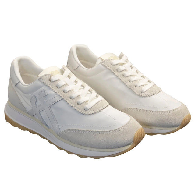 FitFlop Women’s Retro-Q FF Fabric and Suede Sneakers Y0