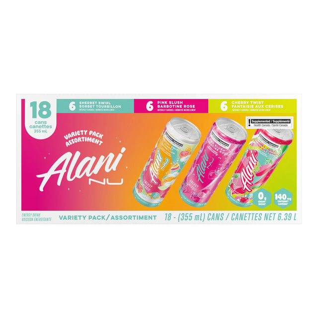 Alani Nu Energy Drink Variety, 355 mL 18-pack Q3