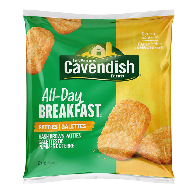 Cavendish Farms Frozen Original Hash Brown Patties, 2.5 kg P7