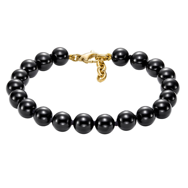 Black Onyx Bead Bracelet L1