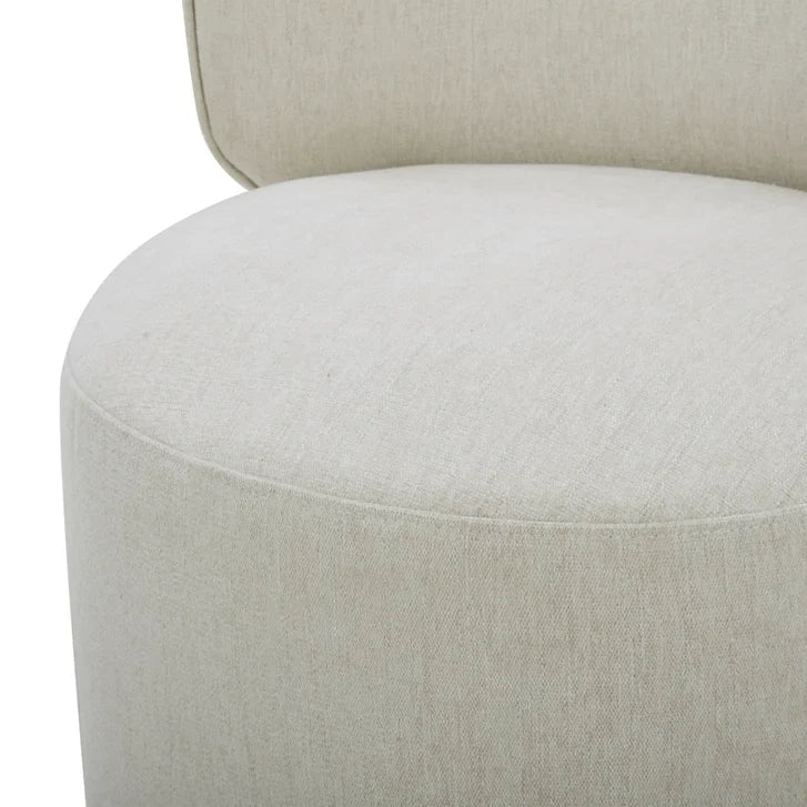 Aiden & Ivy Armless Dining Chair with Casters