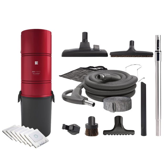 Kenmore Central Vacuum Cleaner 650 AW with Accessory Kit and Air-Driven Broom U9