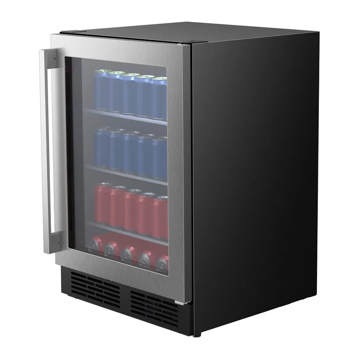 Hisense 5.4 cu. ft. 164-can Stainless Steel Built-in or Freestanding Beverage Center with Wi-Fi Connectivity