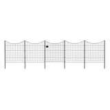 Zippity Black Metal Garden Gate with 4 Fence Panels