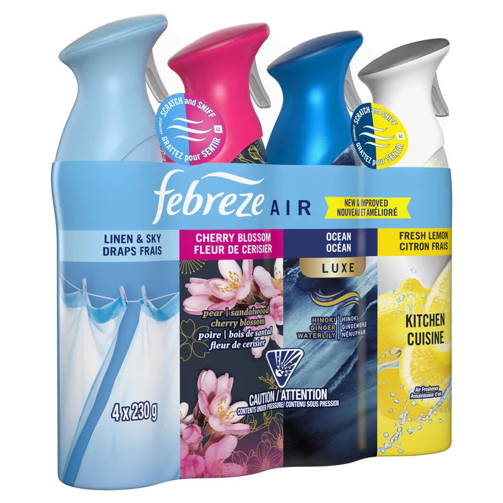 Febreze Air Refresher, Variety Pack, 4-count