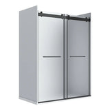 Appollo Geneva 60 in. Alcove Shower Kit in Matte Black