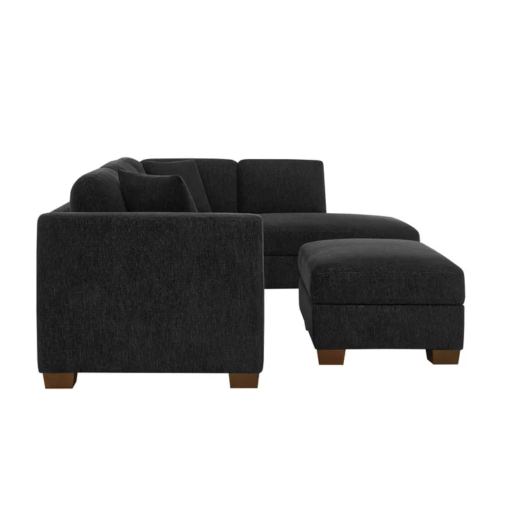 Thomasville Walsen 3-piece Fabric Sectional with Storage Ottoman