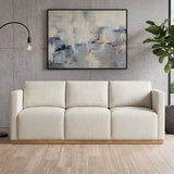 Henredon Fabric Sofa with Wood Base