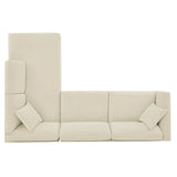 Thomasville Walsen 3-piece Fabric Sectional with Storage Ottoman
