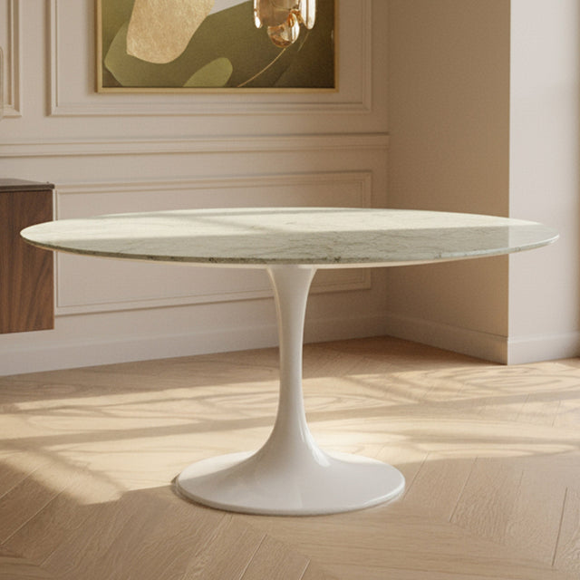 Orchid Round Solid Quartz Dining Table, 132,1 cm (52 in.) diameter Y6