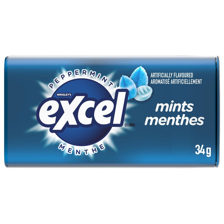 Excel Peppermint Mints, 8 × 34 g